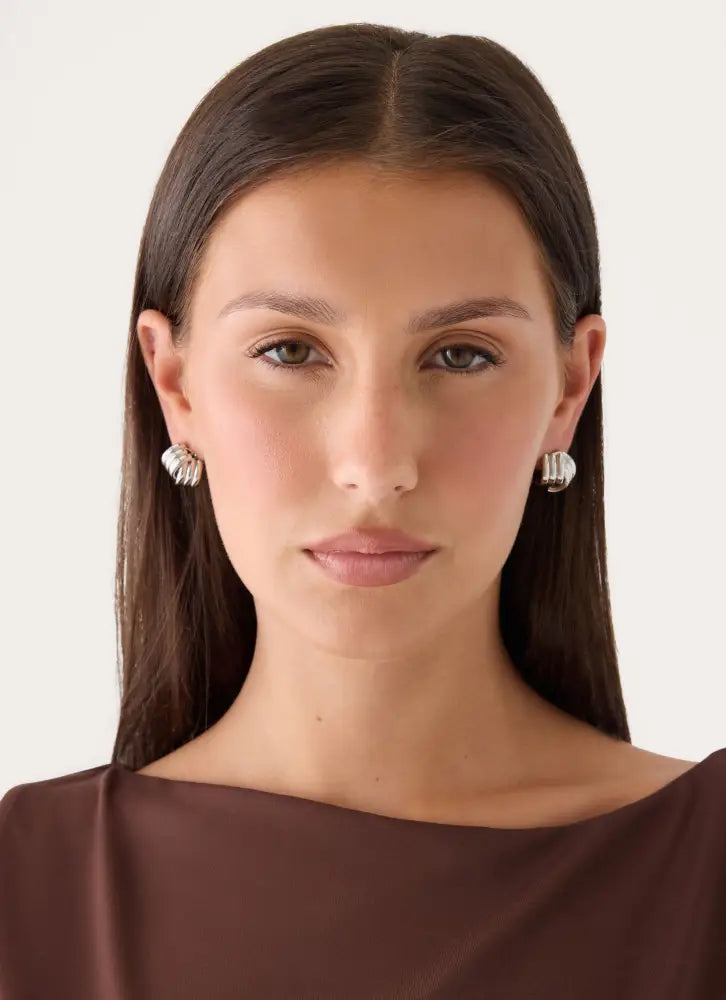 Clean Cut Earrings - Silver - Silver / One Size - Earrings