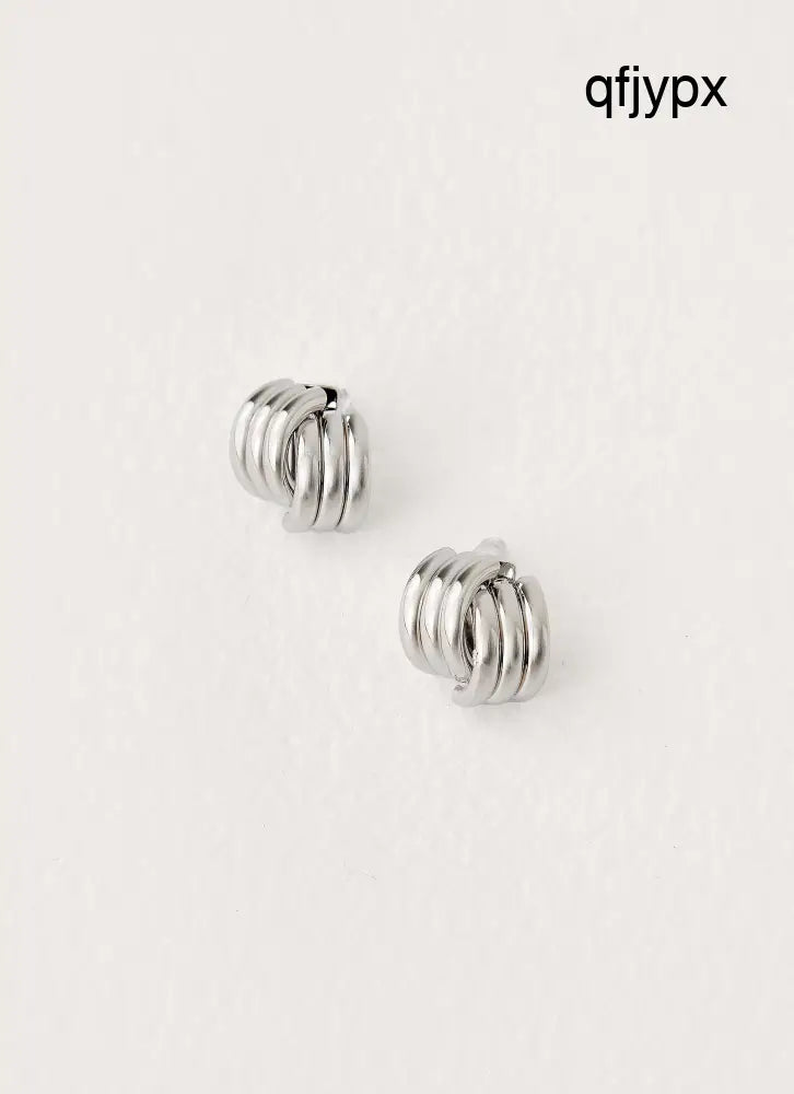 Clean Cut Earrings - Silver - Silver / One Size - Earrings
