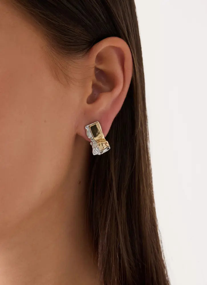 First Glance Earrings - Gold/Silver - Gold/Silver / One Size - Earrings
