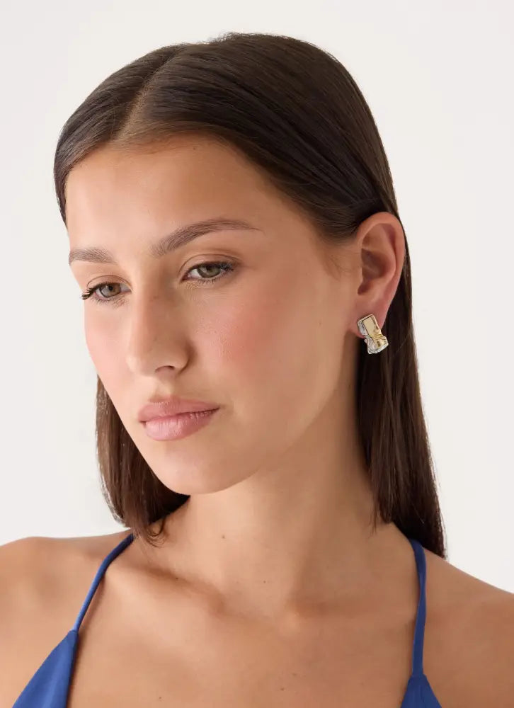 First Glance Earrings - Gold/Silver - Gold/Silver / One Size - Earrings