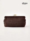 Gia Clutch Bag - Brown - Brown / One Size - Bags